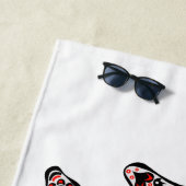 Ukrainisches Emblem trident tryzub stilisiert Strandtuch (Beispiel)