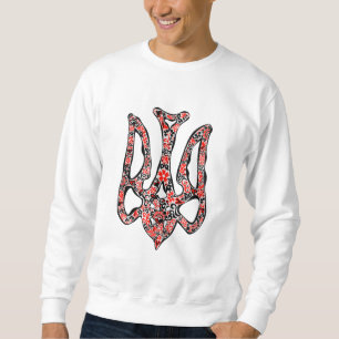 Ukrainisches Emblem trident tryzub stilisiert Sweatshirt