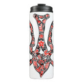Ukrainisches Emblem trident tryzub stilisiert Thermosbecher (Vorderseite)