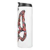 Ukrainisches Emblem trident tryzub stilisiert Thermosbecher (Nach rechts gedreht)