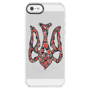 Ukrainisches Emblem trident tryzub stilisiert Durchsichtige iPhone SE/5/5s Hülle