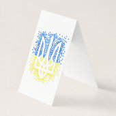 Ukrainisches Emblem trident tryzub zerstreut Herze (Vorderseite)