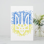 Ukrainisches Emblem trident tryzub zerstreut Herze Briefpapier (Stehend Vorderseite)