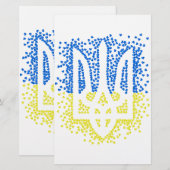 Ukrainisches Emblem trident tryzub zerstreut Herze Briefpapier (Vorne/Hinten)