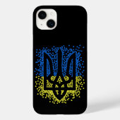 Ukrainisches Emblem trident tryzub zerstreut Herze Case-Mate iPhone Hülle (Rückseite)