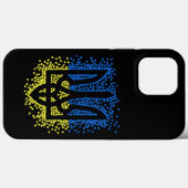 Ukrainisches Emblem trident tryzub zerstreut Herze Case-Mate iPhone Hülle (Rückseite (Horizontal))