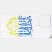 Ukrainisches Emblem trident tryzub zerstreut Herze Case-Mate iPhone Hülle (Rückseite (Horizontal))