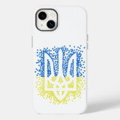 Ukrainisches Emblem trident tryzub zerstreut Herze Case-Mate iPhone Hülle (Rückseite)