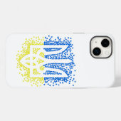 Ukrainisches Emblem trident tryzub zerstreut Herze Case-Mate iPhone Hülle (Rückseite (Horizontal))