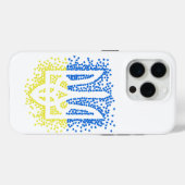 Ukrainisches Emblem trident tryzub zerstreut Herze Case-Mate iPhone Hülle (Rückseite (Horizontal))