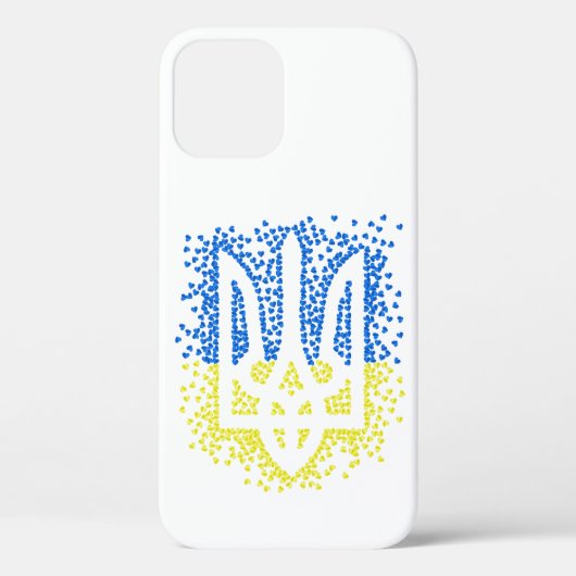 Ukrainisches Emblem trident tryzub zerstreut Herze Case-Mate iPhone Hülle (Rückseite)