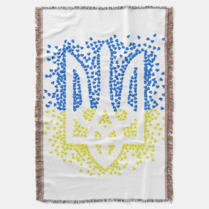 Ukrainisches Emblem trident tryzub zerstreut Herze Decke