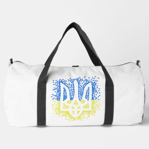 Ukrainisches Emblem trident tryzub zerstreut Herze Duffle Bag