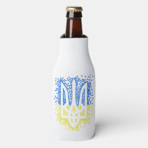 Ukrainisches Emblem trident tryzub zerstreut Herze Flaschenkühler