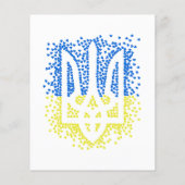 Ukrainisches Emblem trident tryzub zerstreut Herze Flyer (Hinten)