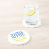 Ukrainisches Emblem trident tryzub zerstreut Herze Getränkeuntersetzer (Seite)