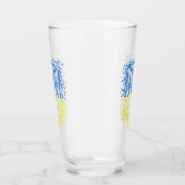 Ukrainisches Emblem trident tryzub zerstreut Herze Glas (Rechts)