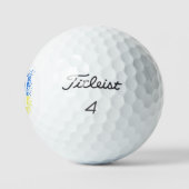 Ukrainisches Emblem trident tryzub zerstreut Herze Golfball (Logo)