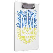 Ukrainisches Emblem trident tryzub zerstreut Herze Klemmbrett (Rechts)