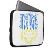 Ukrainisches Emblem trident tryzub zerstreut Herze Laptopschutzhülle (Vorne Rechts)