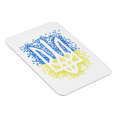 Ukrainisches Emblem trident tryzub zerstreut Herze Magnet (Rechte Seite)