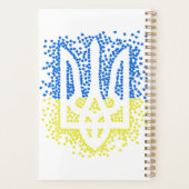 Ukrainisches Emblem trident tryzub zerstreut Herze Planer (Rückseite)