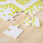 Ukrainisches Emblem trident tryzub zerstreut Herze Puzzle (Seite)