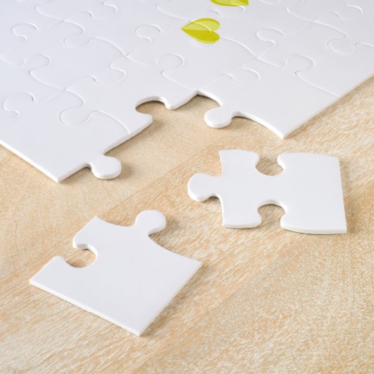 Ukrainisches Emblem trident tryzub zerstreut Herze Puzzle (Seite)