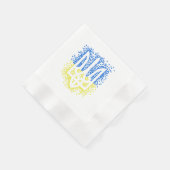 Ukrainisches Emblem trident tryzub zerstreut Herze Serviette (Ecke)