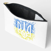 Ukrainisches Emblem trident tryzub zerstreut Herze Zubehörtasche (Offen)