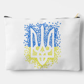 Ukrainisches Emblem trident tryzub zerstreut Herze Zubehörtasche (Rückseite)