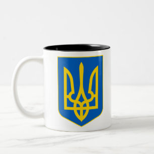 ukrainisches Emblem Zweifarbige Tasse