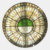 Ukrainisches Fenster Runder Aufkleber (Vorderseite)