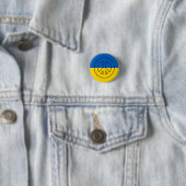 ukrainisches Flaggenfriedenszeichen Button (Beispiel)