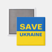 ukrainisches Flaggenmagnet gerettet Magnet (Vorderseite/Rückseite)
