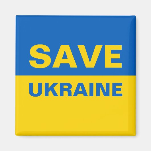 ukrainisches Flaggenmagnet gerettet Magnet (Vorne)