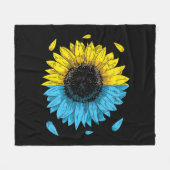 Ukrainisches Flaggensymbol Tryzub Liebe Unterstütz Fleecedecke (Vorderseite (Horizontal))