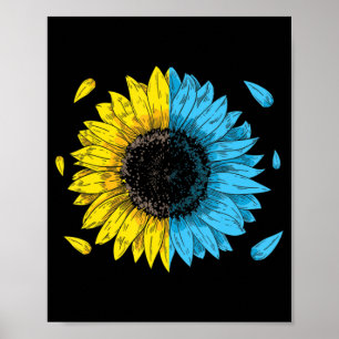 Ukrainisches Flaggensymbol Tryzub Liebe Unterstütz Poster