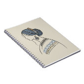 Ukrainisches Folk Art Spiral Notebook | Liniengraf Notizblock (Rechte Seite)