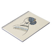 Ukrainisches Folk Art Spiral Notebook | Liniengraf Notizblock (Linke Seite)