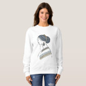 Ukrainisches Folk Art Sweatshirt | Liniengrafiken (Vorne ganz)