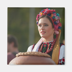 Ukrainisches Frauen-Brot und Salz Magnet