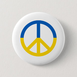 ukrainisches Friedenszeichen Button