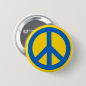 ukrainisches Friedenszeichen Button (Vorne & Hinten)
