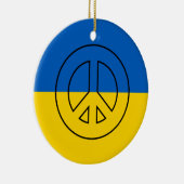 ukrainisches Friedenszeichen Keramik Ornament (Rechts)