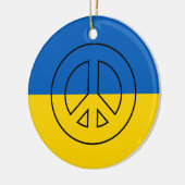 ukrainisches Friedenszeichen Keramik Ornament (Links)