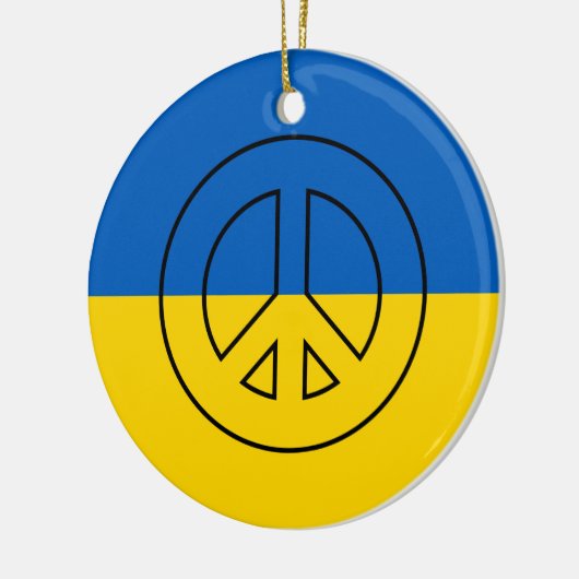 ukrainisches Friedenszeichen Keramik Ornament (Links)