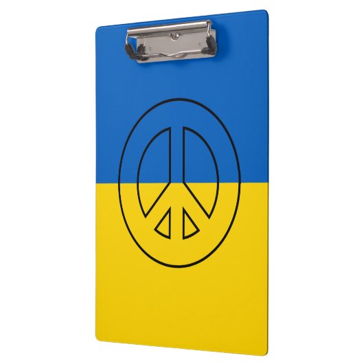 ukrainisches Friedenszeichen Klemmbrett (Links)