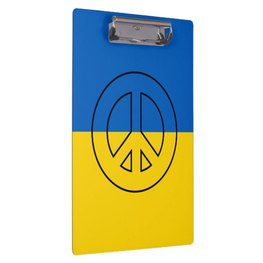 ukrainisches Friedenszeichen Klemmbrett (Rechts)