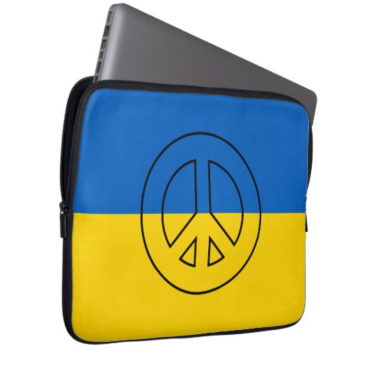 ukrainisches Friedenszeichen Laptopschutzhülle (Vorne Rechts)